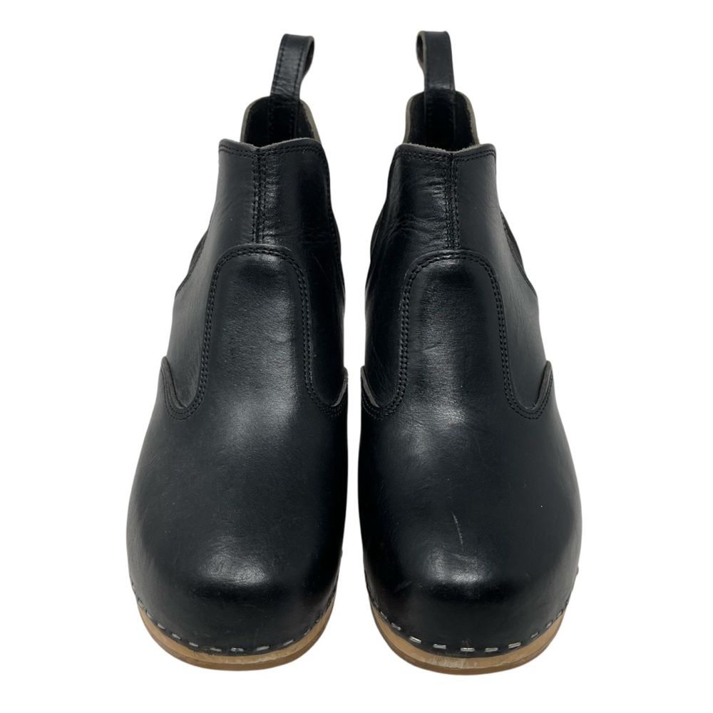 Swedish Hasbeens Chelsea Bootie Black Leather Heeled Ankle Boot Women’s EU 40 - Picture 8 of 11